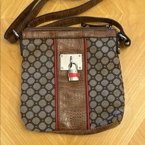 Nine West Brown and Tan Crossbody Bag